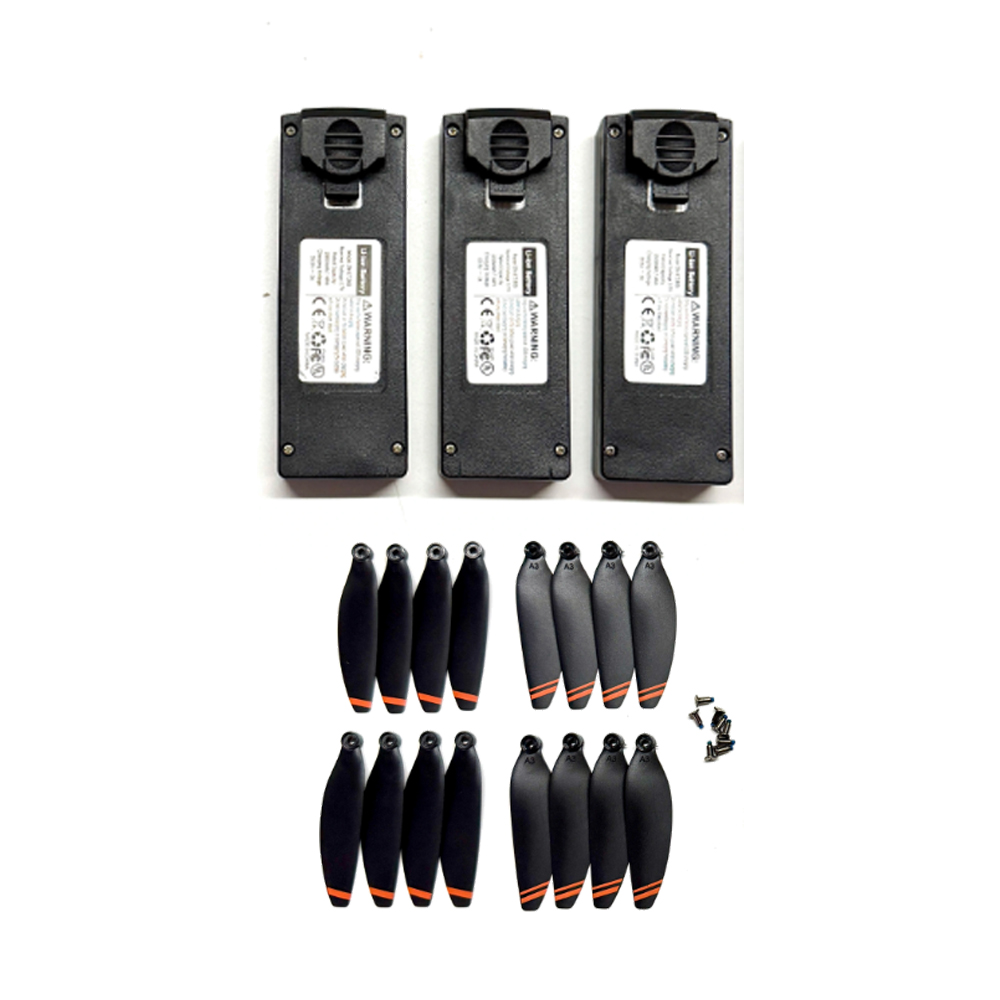Lyzrc Drone - 3PCS L106-1 แบตเตอรี่ 3.7V 2000mAh พร้อมใบพัด
