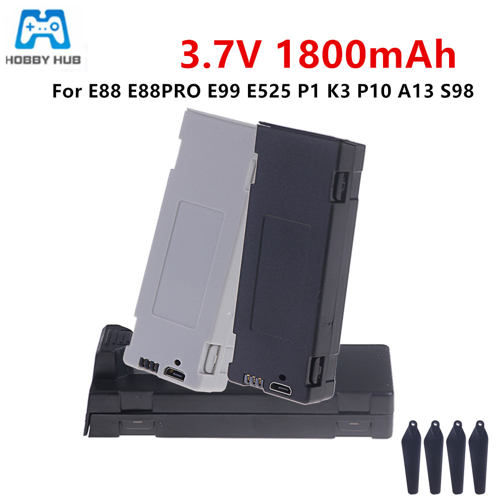 Drone Rc E99 Pro - แบตเตอรี่สำหรับ E88 แบตเตอรี่แบบชาร์จได้ 3.7V 1800mAh สำหรับโดรน