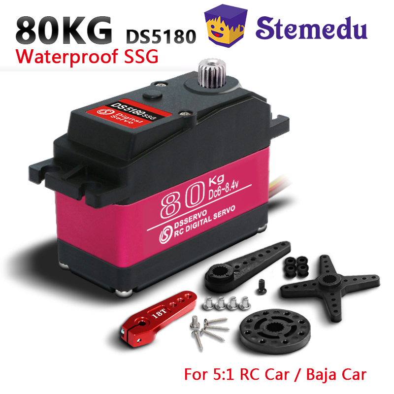 Rc Car Servo - Dsservo กันน้ํา DS5180 80KG แรงบิดความเร็วสูงดิจิตอล Servo