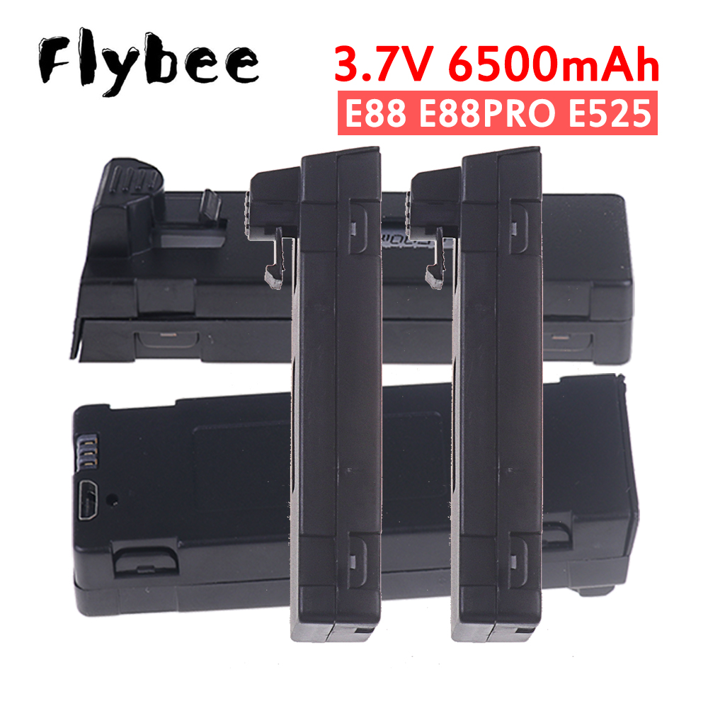 Drone Rc E99 Pro - แบตเตอรี่แบบชาร์จได้ 3.7V 6500mAh รุ่น E88PRO พร้อมที่ชาร์จ