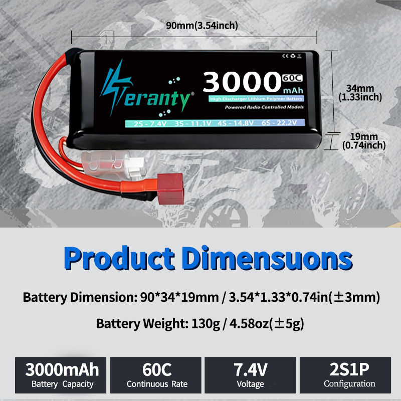 แบตเตอรี่ลิเธียมโพลิเมอร์ TERA - Drone Rcs บทวิจารณ์และราคา