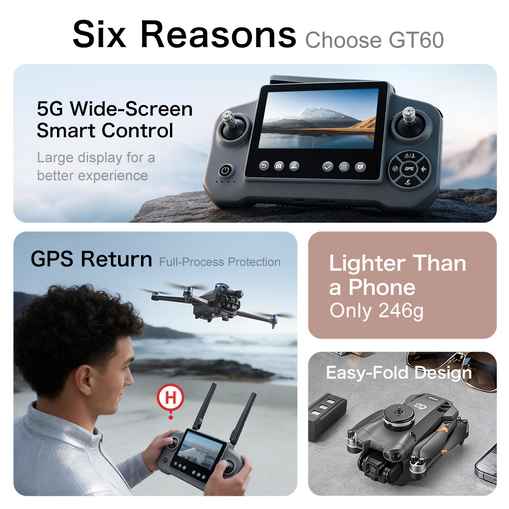 โดรน GPS รุ่นใหม่ GT60 กล้องคว - Lyzrc Drone บทวิจารณ์และราคา