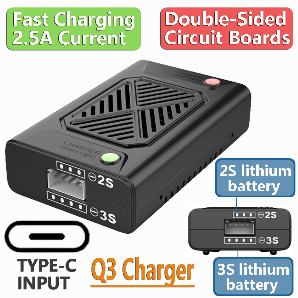 Q3 เครื่องชาร์จขนาดกะทัดรัด 2S - Drone Mjx Rc บทวิจารณ์และราคา
