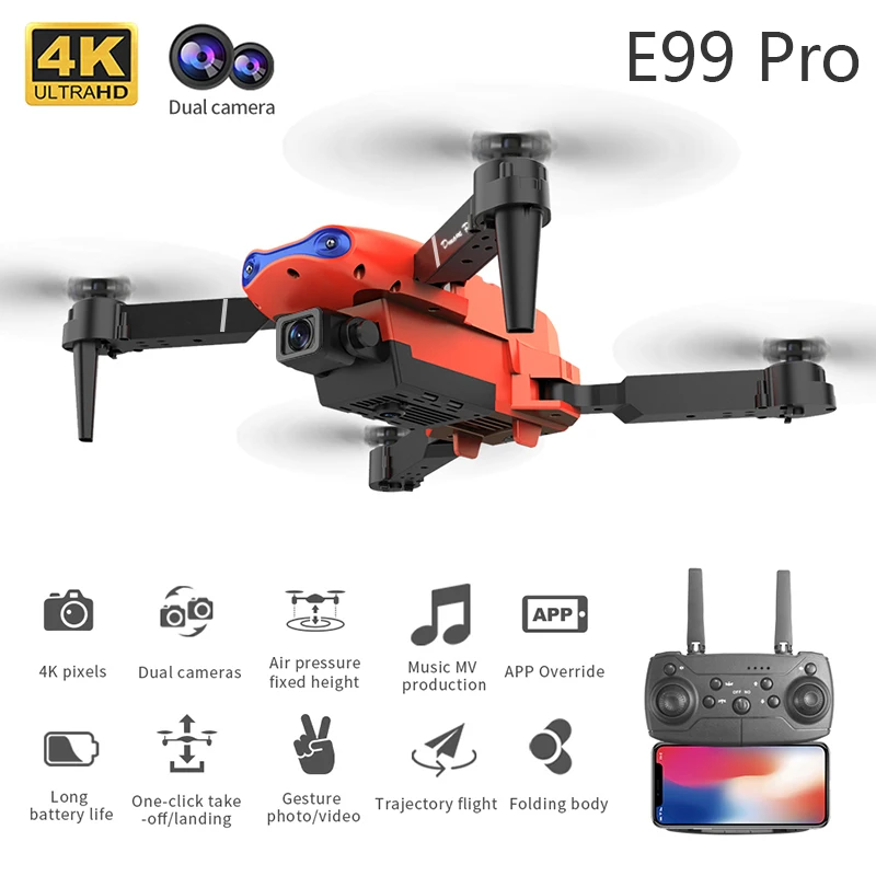 เฮลิคอปเตอร์บังคับวิทยุพับได้  - Drone Rc E99 Pro บทวิจารณ์และราคา